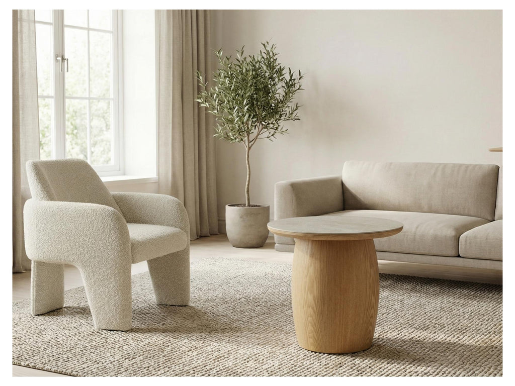 Ripple Side table Taj mahal / Natural