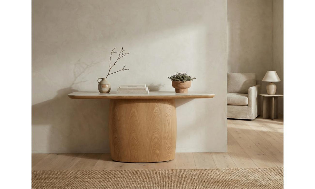 Ripple Console Table Taj Mahal / Natural