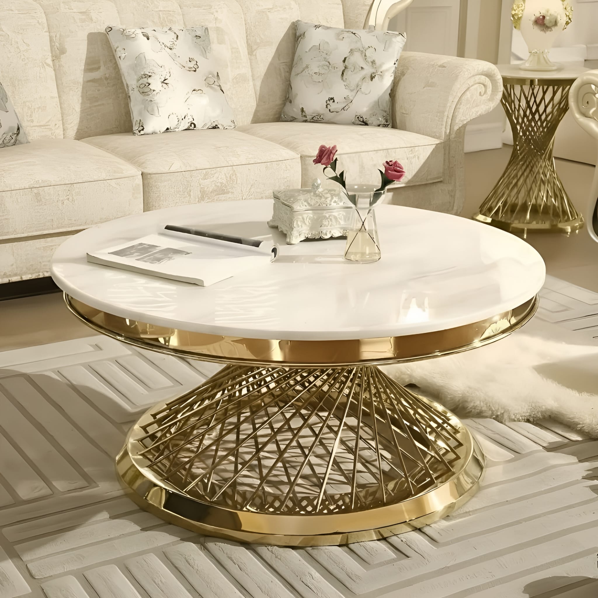 Modern Round Coffee Table – Stylish & Functional Living Room Centerpiece