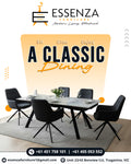 DERBY DIN TABLE AND 6 AUSTIN DIN CHAIR KIT DERBY EXT DIN TABLE 160-240X90X76CM- ROXANE/BLK