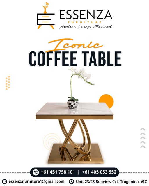 Luxury Marble Dining Table with Gold Stainless Steel Base